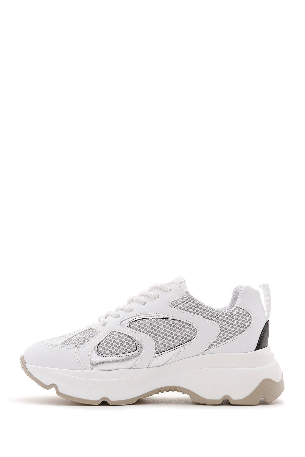 Kadın Beyaz Kalın Tabanlı Sneaker