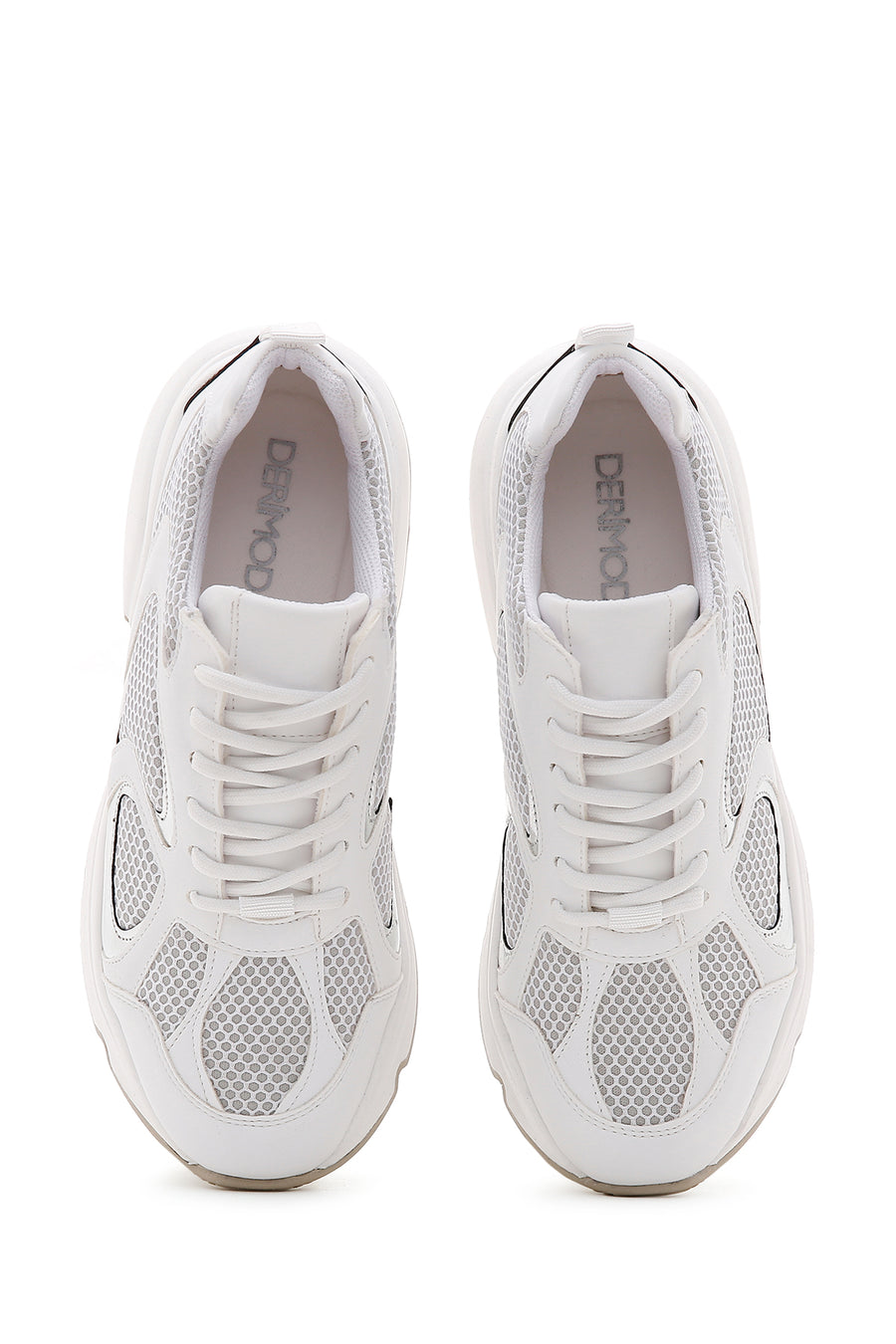 Women's White Thick Soled Sneaker