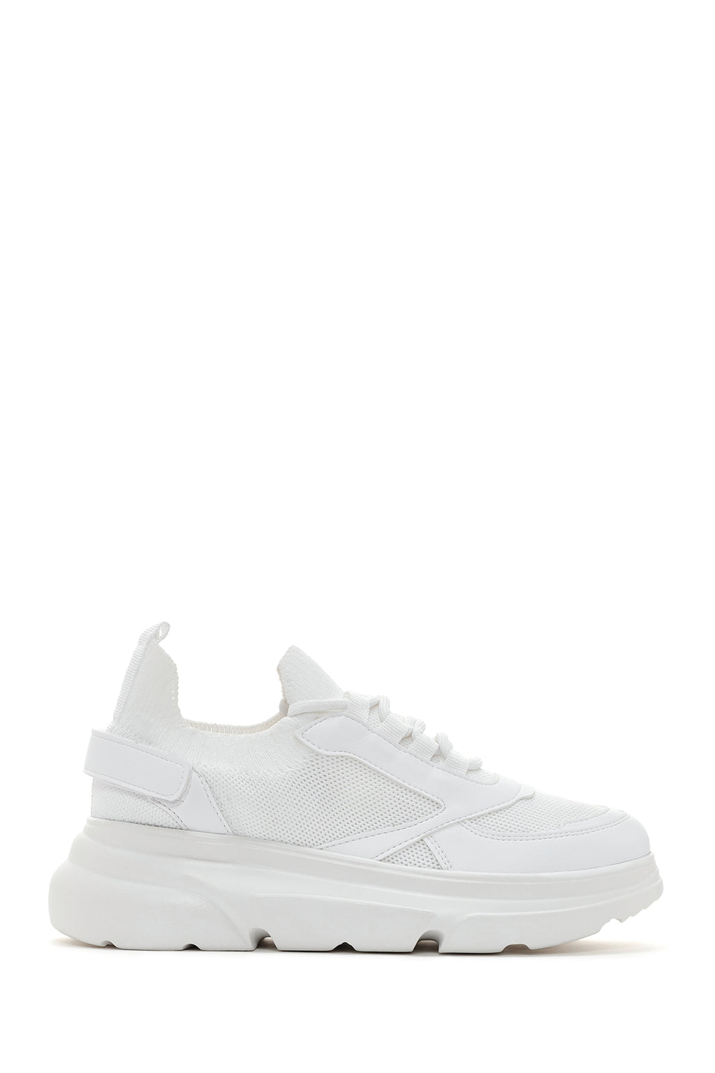 Kadın Beyaz Kalın Tabanlı Sneaker