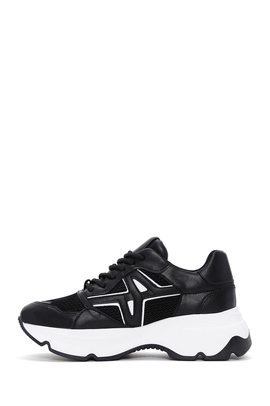 Kadın Siyah Kalın Tabanlı Sneaker