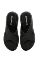 Women's Black Comfort Slippers | Derimod