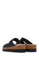 Women's Black Thick Soled Comfort Slippers | Derimod