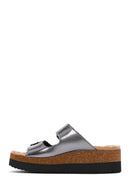 Kadın Antrasit Kalın Tabanlı Comfort Terlik | Derimod