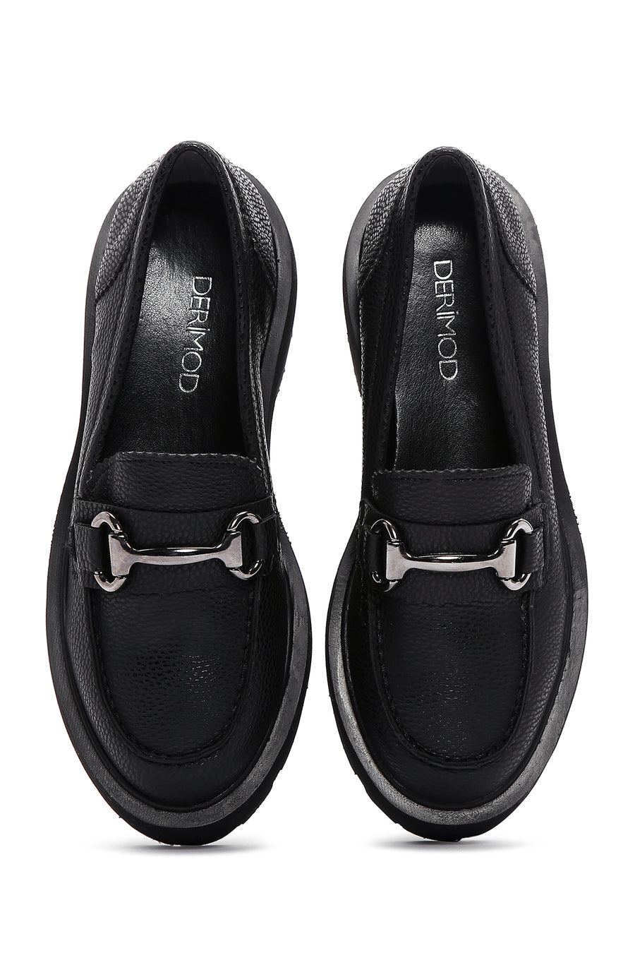 Women's Black Thick Soled Loafer