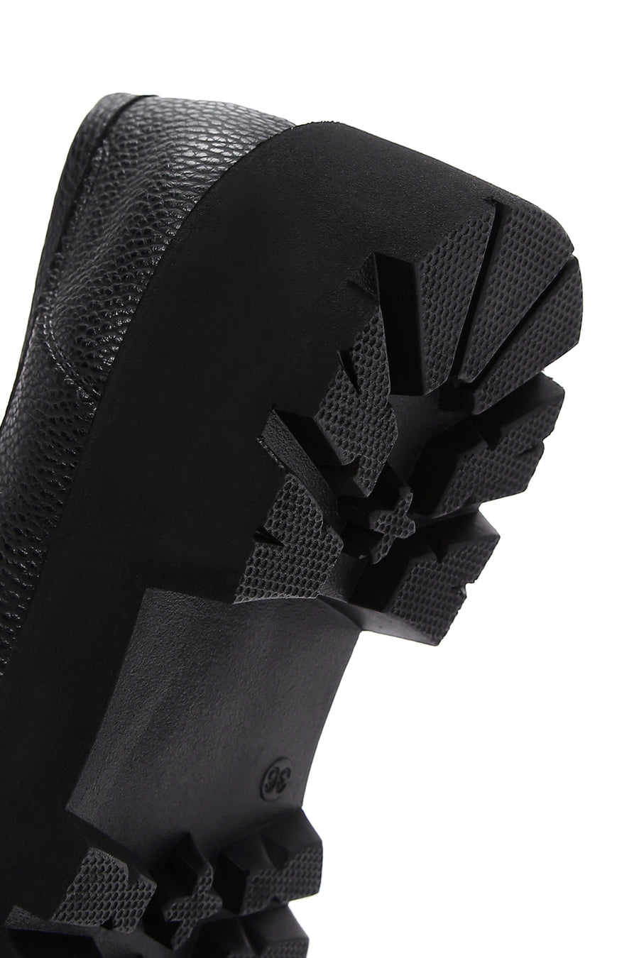 Women's Black Thick Soled Loafer