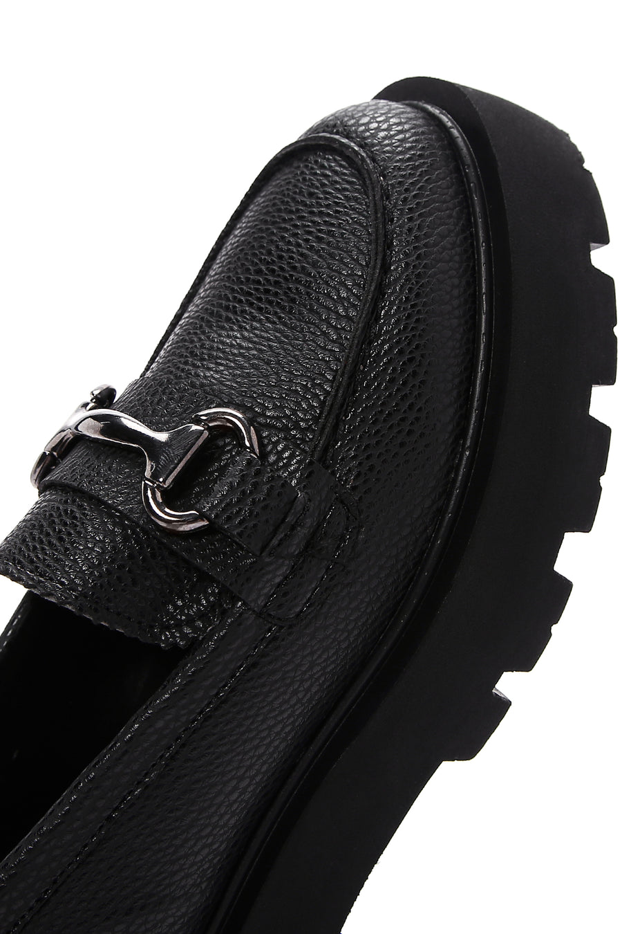 Women's Black Thick Soled Loafer
