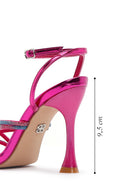 Women's Pink Stone Ankle Strap High Heel Sandals | Derimod