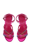 Women's Pink Stone Ankle Strap High Heel Sandals | Derimod