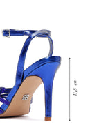 Women's Blue Stone Thin Heel Sandals | Derimod