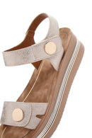 Kadın Altın Kalın Taban Sandalet | Derimod