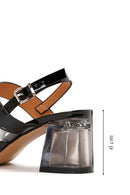 Women's Black Thick Heeled Sandals | Derimod