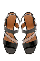 Women's Black Thick Heeled Sandals | Derimod