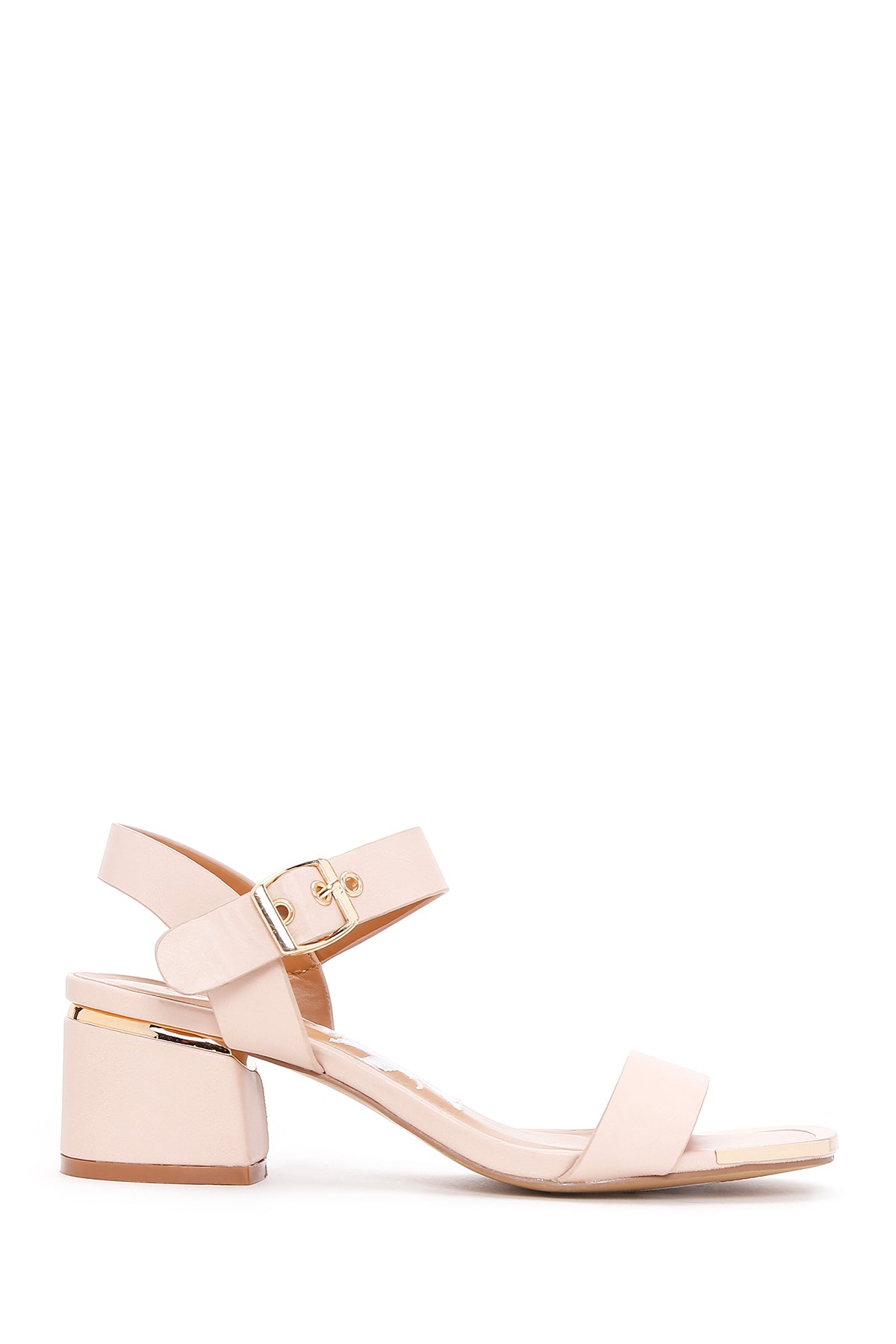Kadın Pudra Kalın Topuklu Sandalet 23SFE464118 | Derimod