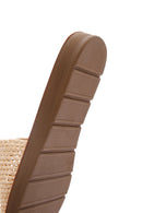 Kadın Bej Hasır Terlik | Derimod