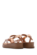 Kadın Pembe Taşlı Kalın Tabanlı Sandalet | Derimod