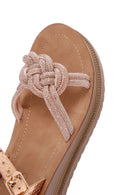 Kadın Pembe Taşlı Kalın Tabanlı Sandalet | Derimod