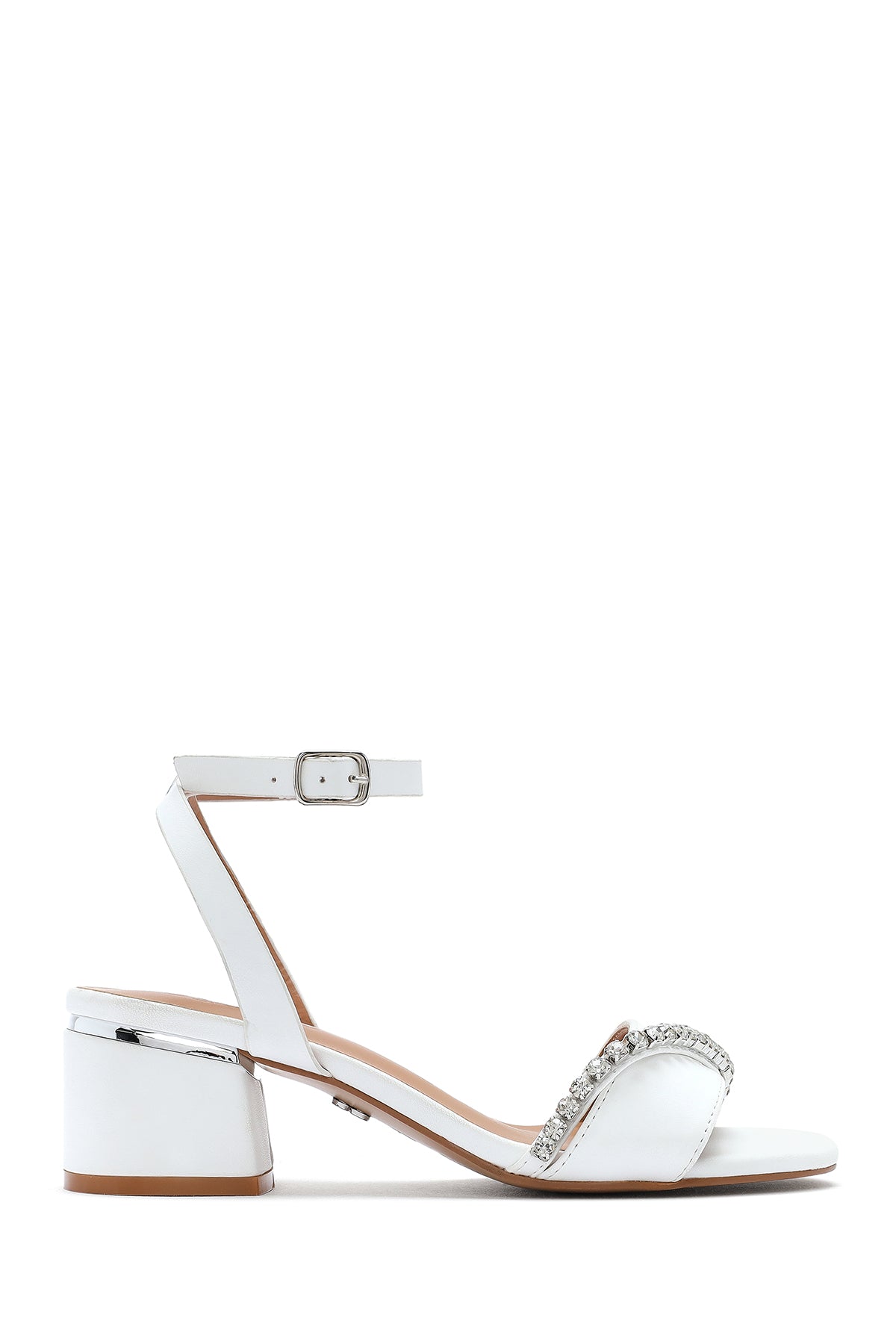 Kadın Beyaz Kalın Topuklu Sandalet 23SFE468818 | Derimod