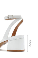 Kadın Beyaz Kalın Topuklu Sandalet | Derimod