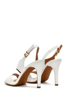 Kadın Beyaz İnce Topuklu Sandalet | Derimod