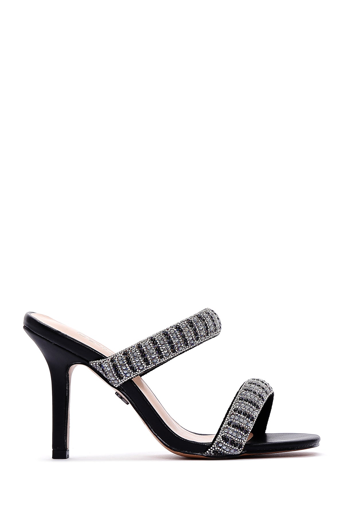 Kadın Siyah Taşlı İnce Topuklu Terlik 23SFE4815TS | Derimod
