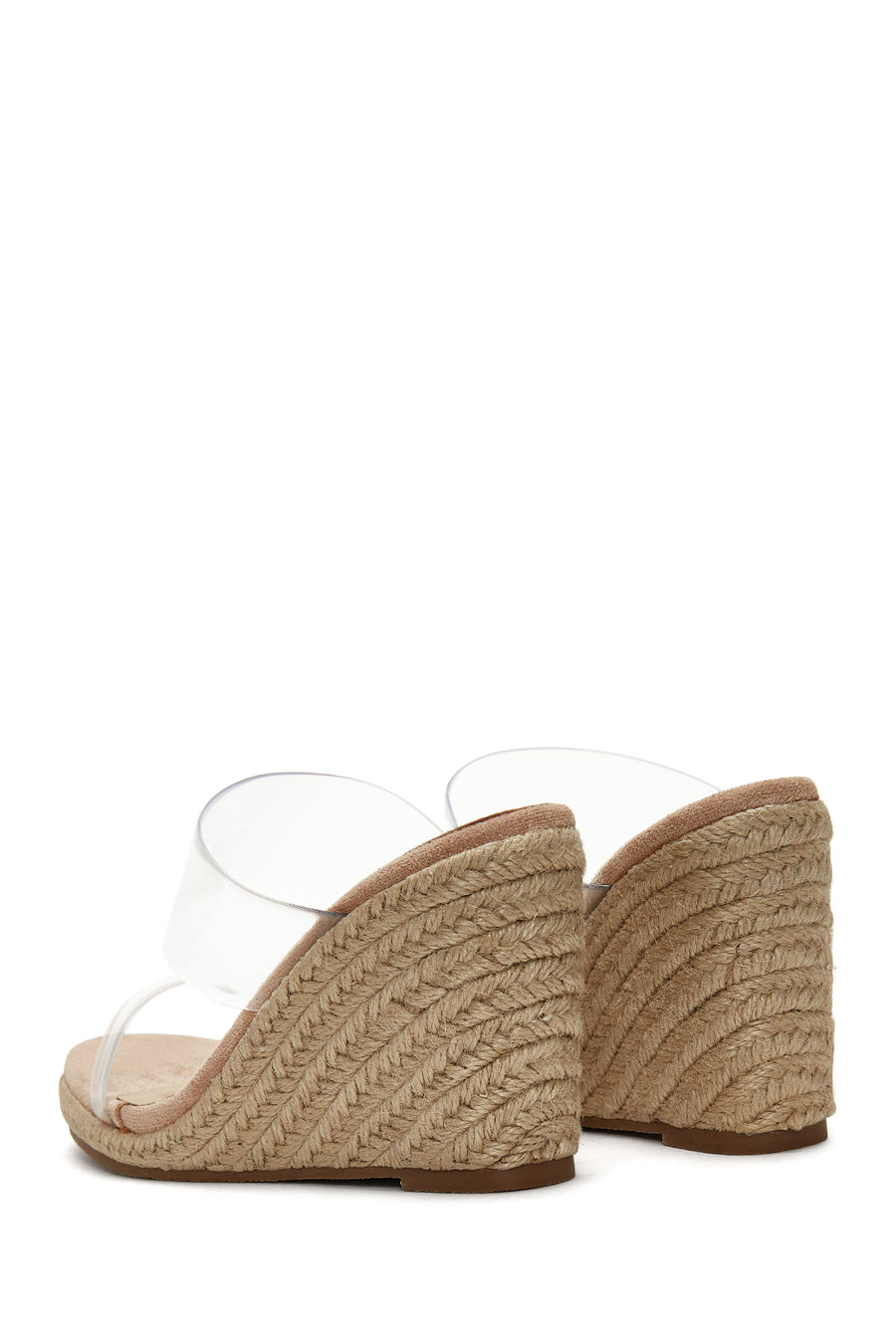 Women's Beige Vinyl Wedge Heels Espadrilles