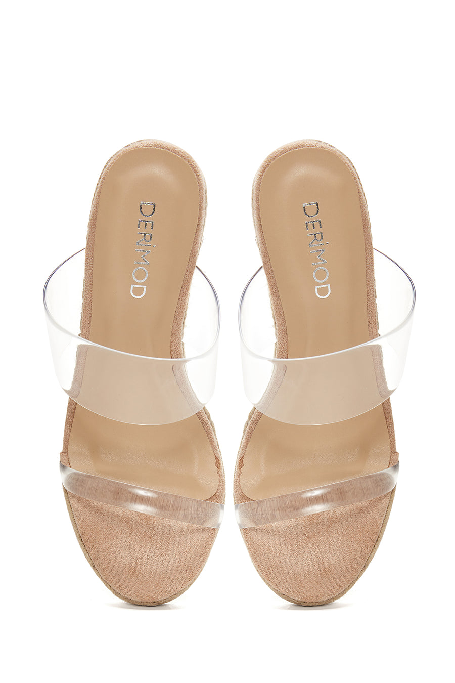 Women's Beige Vinyl Wedge Heels Espadrilles