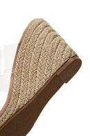 Kadın Bej Vinil Dolgu Topuklu Espadril | Derimod