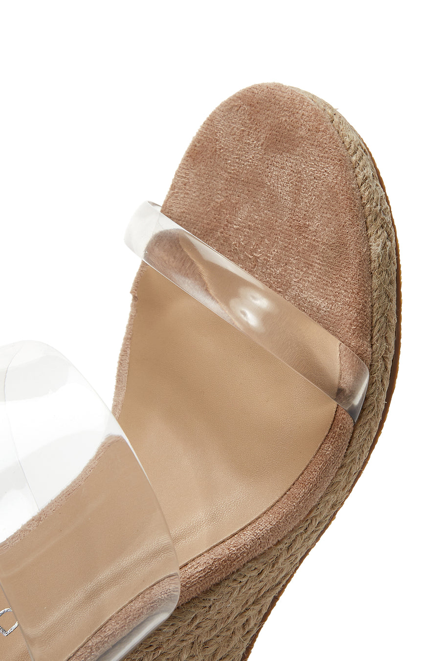 Women's Beige Vinyl Wedge Heels Espadrilles
