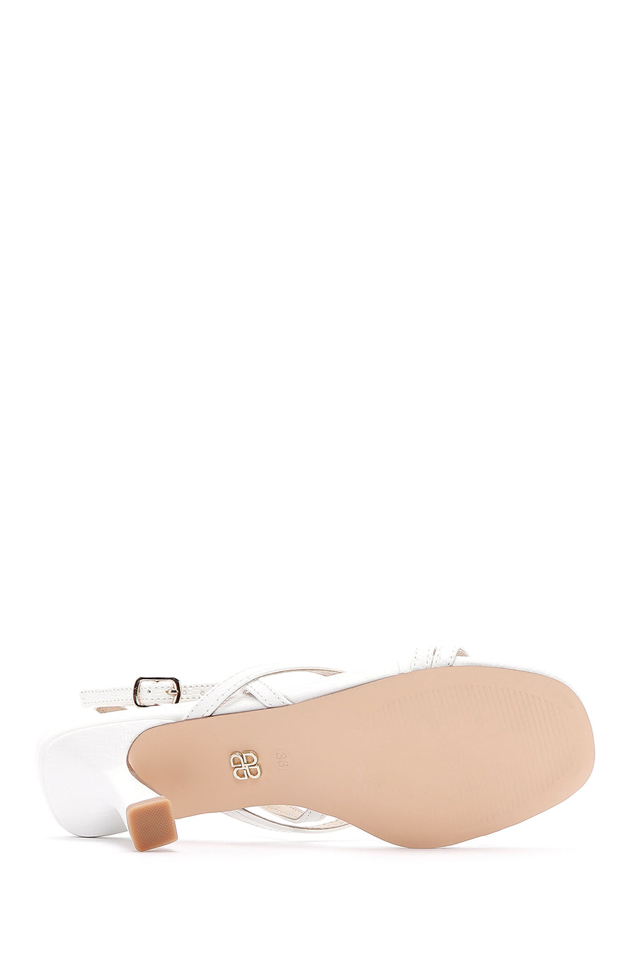 Women's White Heeled Sandals