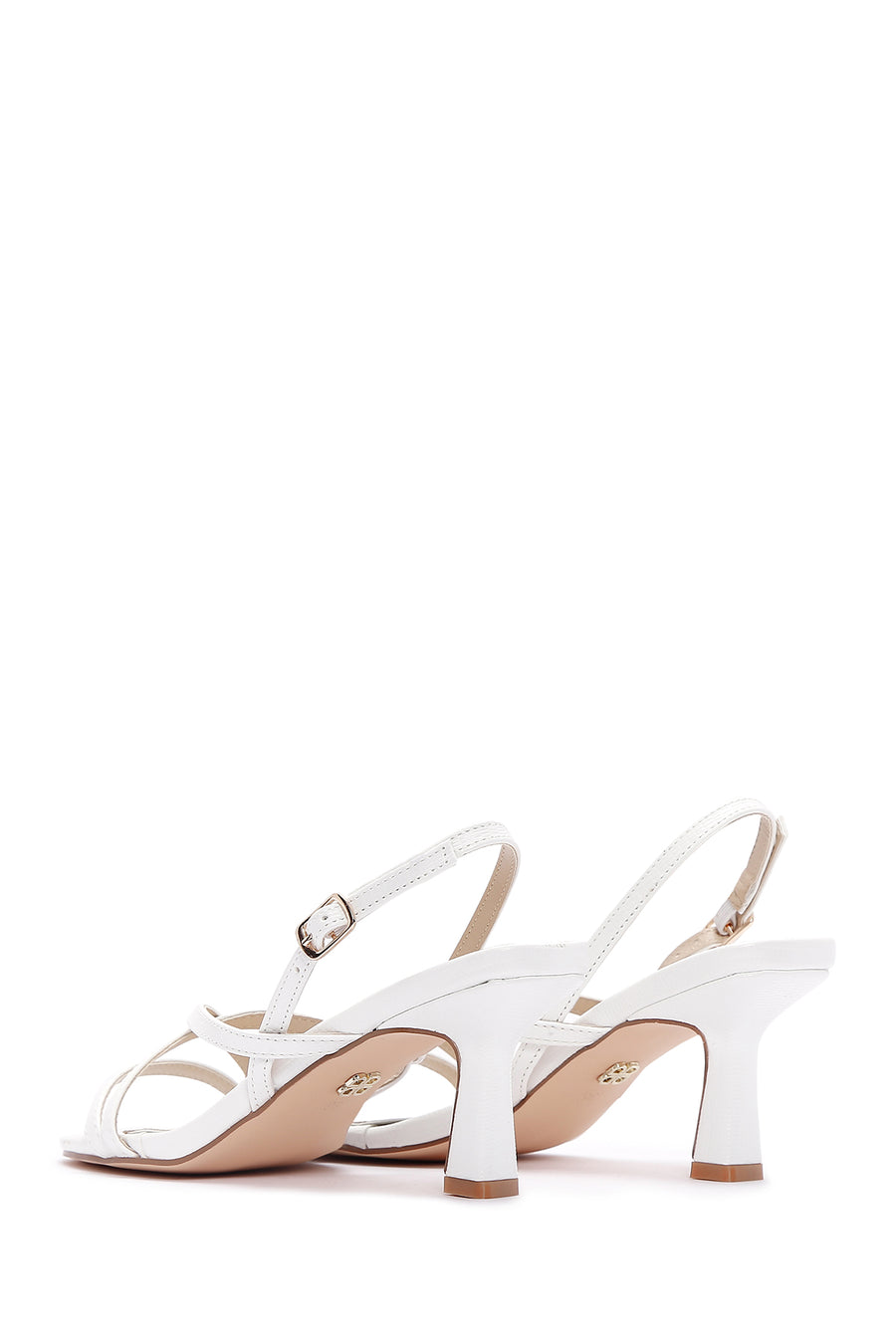 Women's White Heeled Sandals