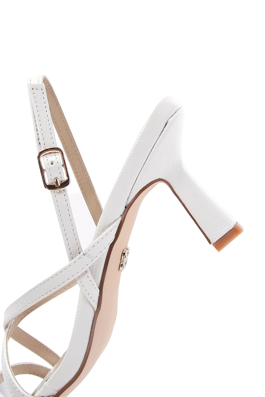 Women's White Heeled Sandals