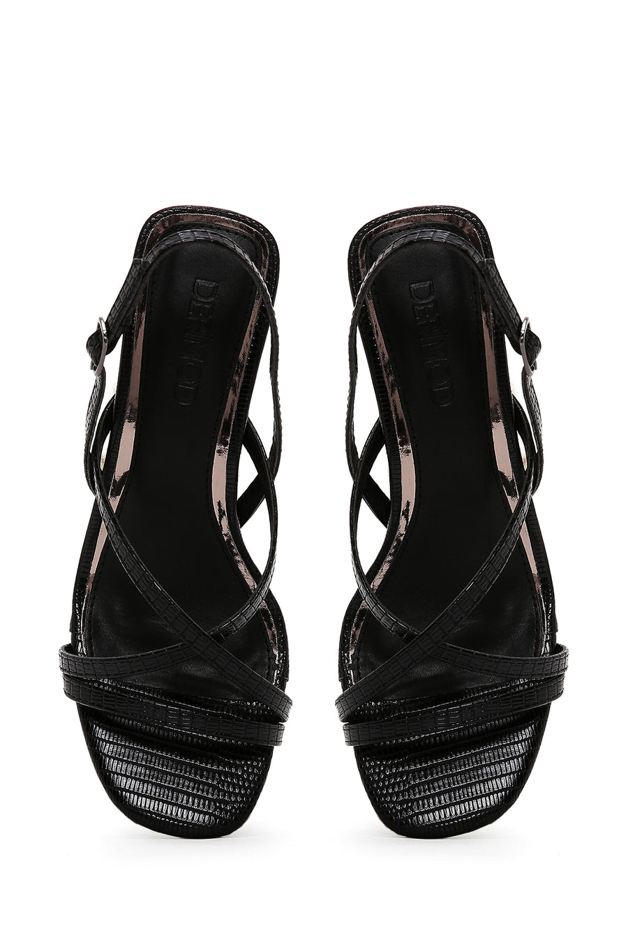 Women's Black Heeled Sandals