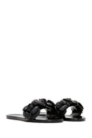 Women's Black Flat Slippers | Derimod