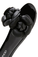 Women's Black Flat Slippers | Derimod