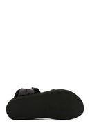 Women's Black Thick Soled Flat Sandals | Derimod