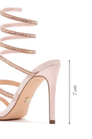 Kadın Bej Taşlı İnce Topuklu Sandalet | Derimod