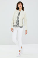 Daphne Kadın Beyaz Deri Ceket | Derimod