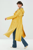 Rihanna Kadın Sarı Deri Astarsız Pardesü | Derimod