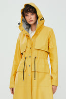 Rihanna Kadın Sarı Deri Astarsız Pardesü | Derimod