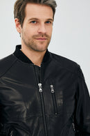 Griezmann Erkek Siyah Deri Mont | Derimod