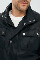 Pedri Erkek Siyah Deri Ceket | Derimod