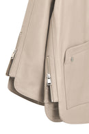 Karen Kadın Bej Oversize Deri Ceket | Derimod