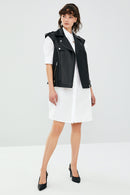 Cuba Women's Black Leather Vest | Derimod