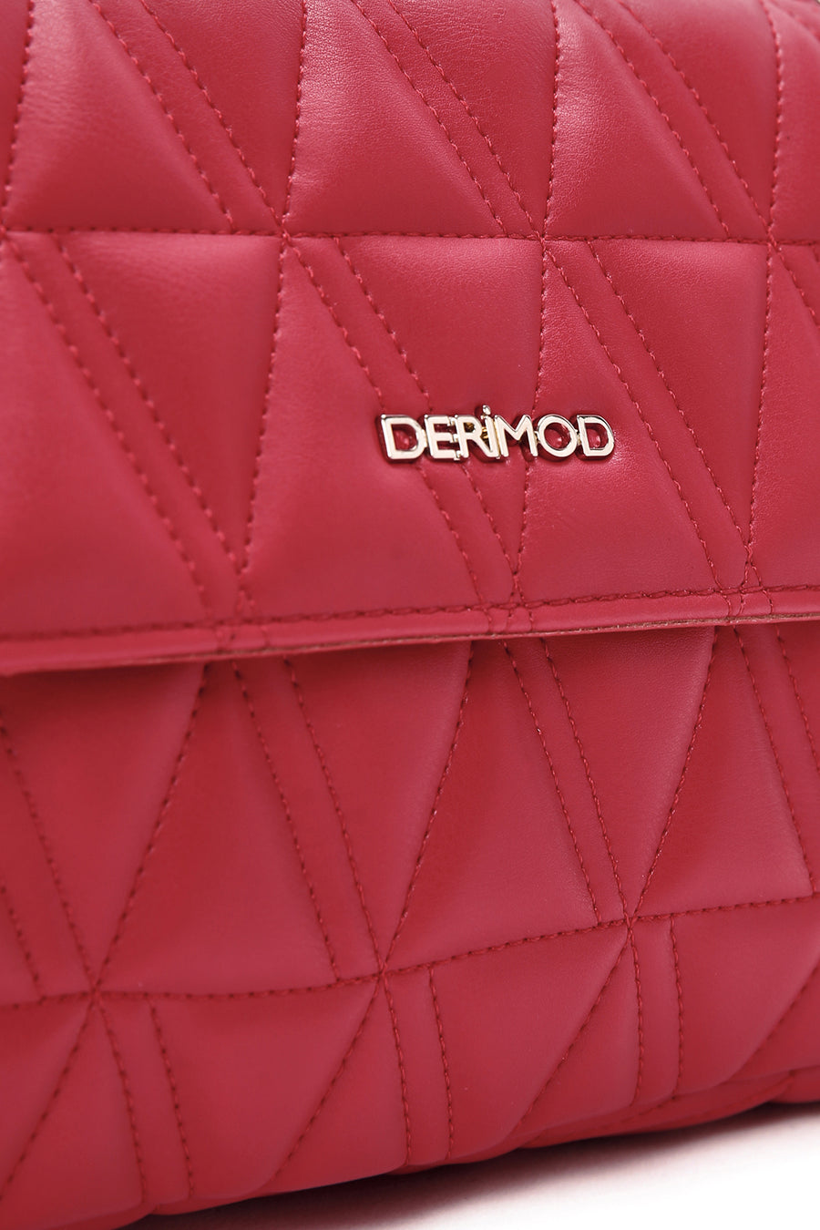 Women's Red Long Chain Strap Quilted Shoulder Bag