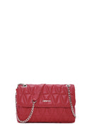 Kadın Kırmızı Uzun Zincir Askılı Kapitone Omuz Çantası | Derimod