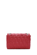 Kadın Kırmızı Uzun Zincir Askılı Kapitone Omuz Çantası | Derimod