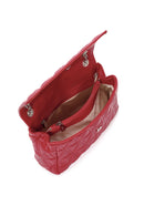 Kadın Kırmızı Uzun Zincir Askılı Kapitone Omuz Çantası | Derimod