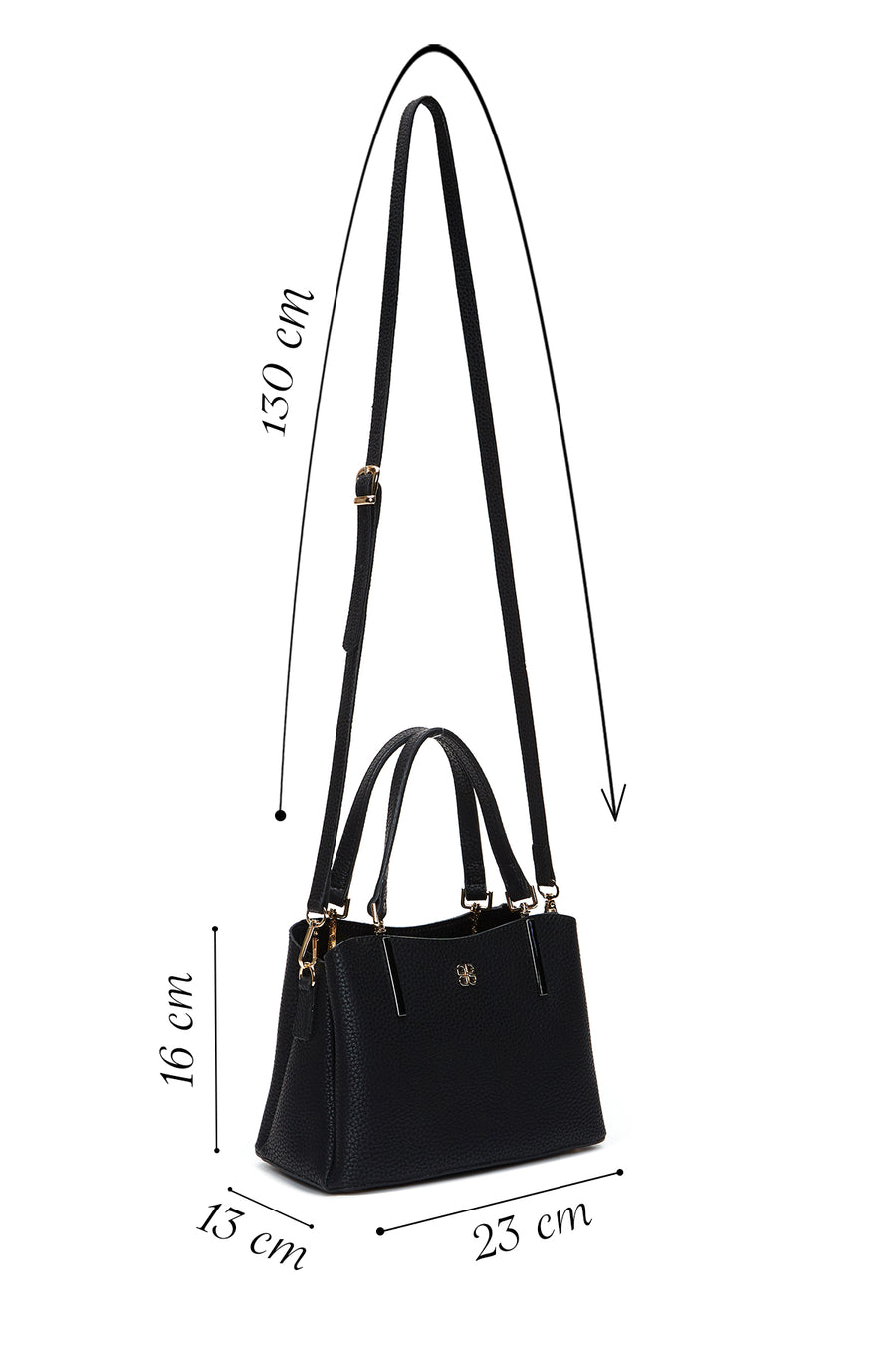 Women's Black Long Strap Handbag