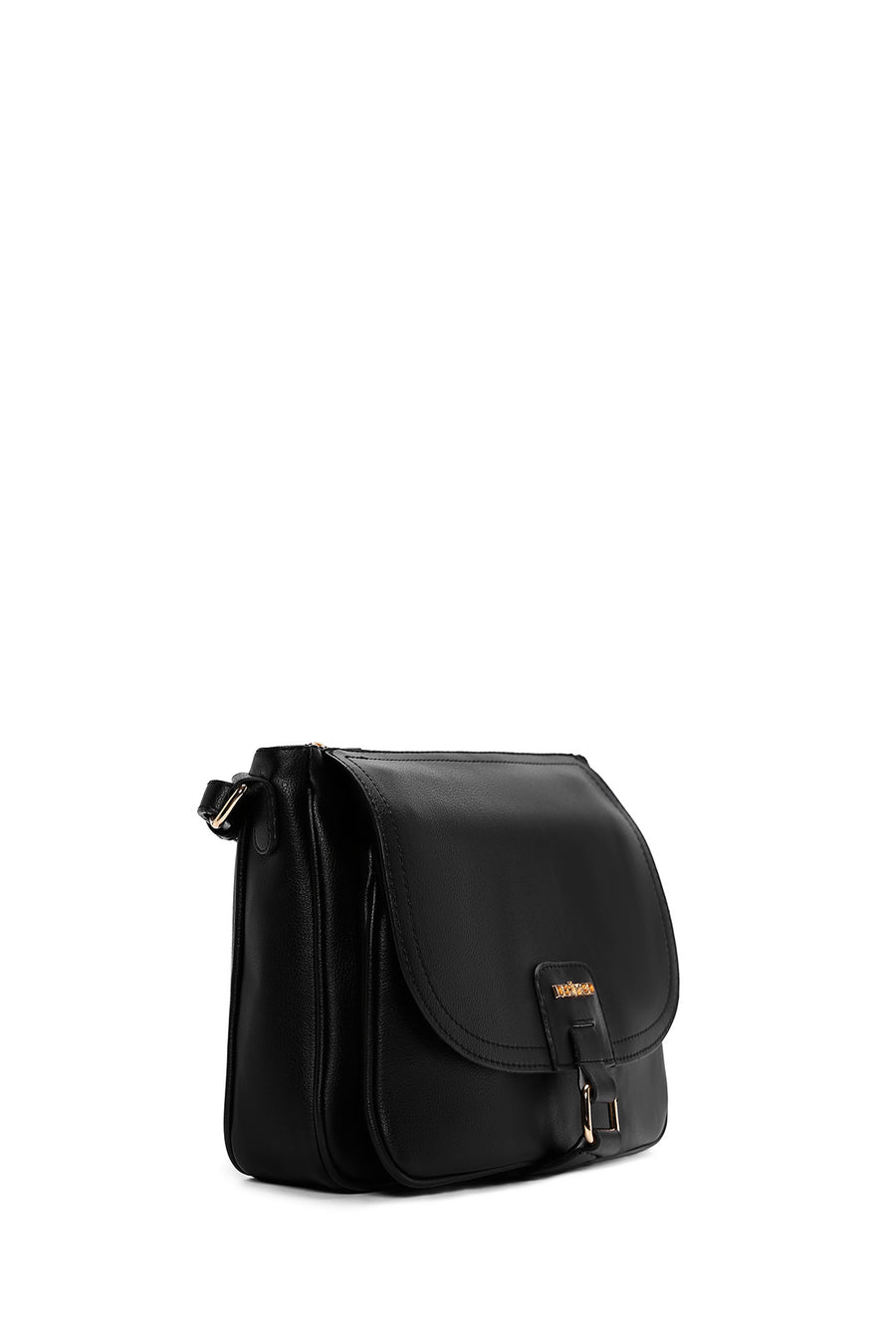 Women's Black Long Strap Messenger Bag