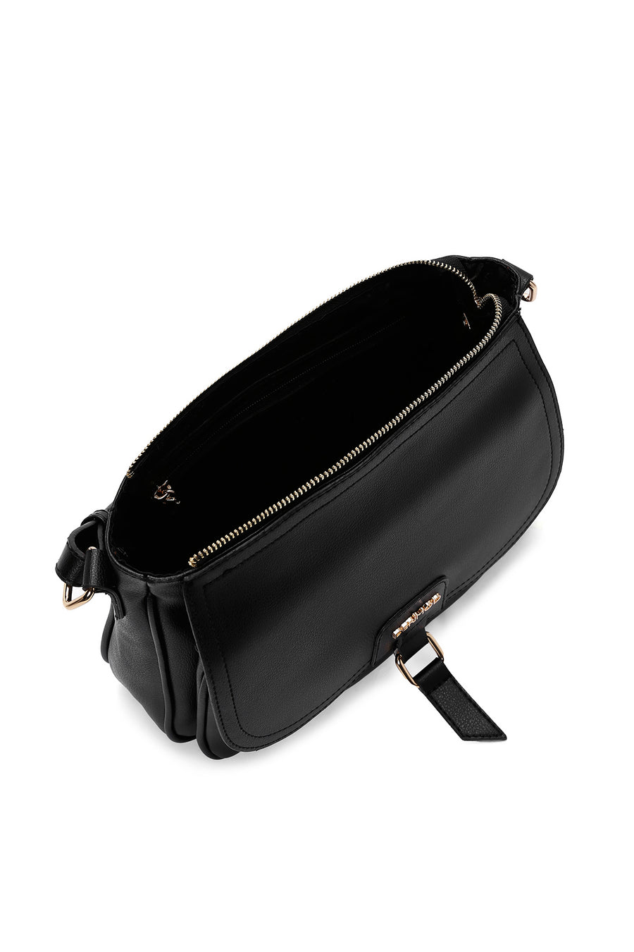 Women's Black Long Strap Messenger Bag